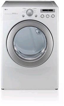 LG DLE2050W 27 Inch Electric Dryer with 7.1 cu. ft. Capacity, 7 Drying Programs, 5 Temperature Levels, LoDecibel Quiet System, LED Display and Sensor Dry System