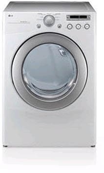 LG DLG2051W 27 Inch Gas Dryer with 7.1 cu. ft. Capacity, 7 Drying Programs, 5 Temperature Levels, LoDecibel Quiet System, LED Display and Sensor Dry System