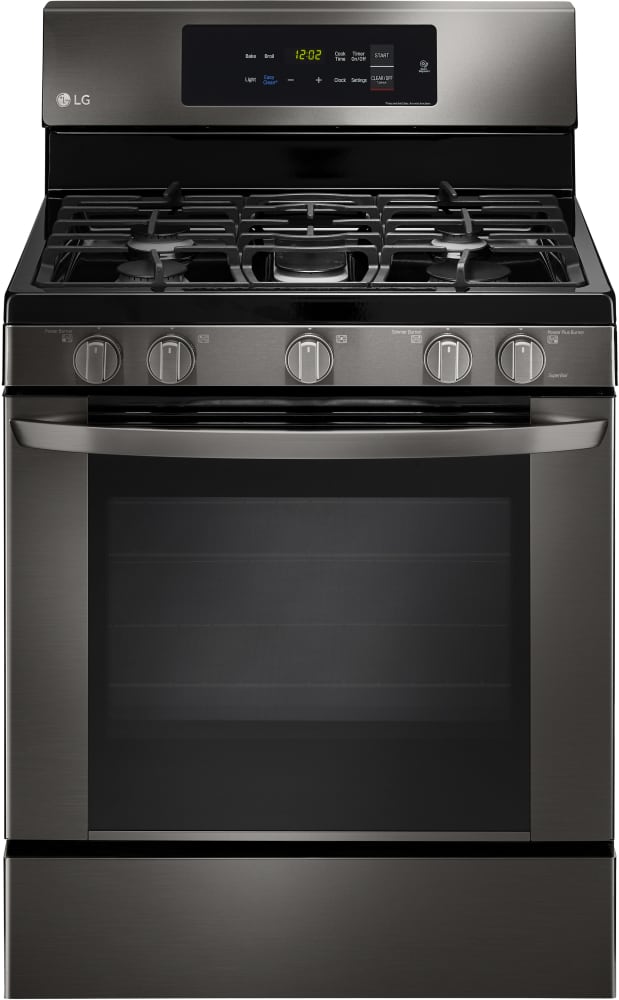 LG LRG3061BD 30 Inch Gas Range with 20 Minute EasyClean® Mode, Brilliant Blue Interior, Griddle Accessory, 5 Sealed Burners, 5.4 cu. ft. Oven and Storage Drawer: Black Stainless Steel