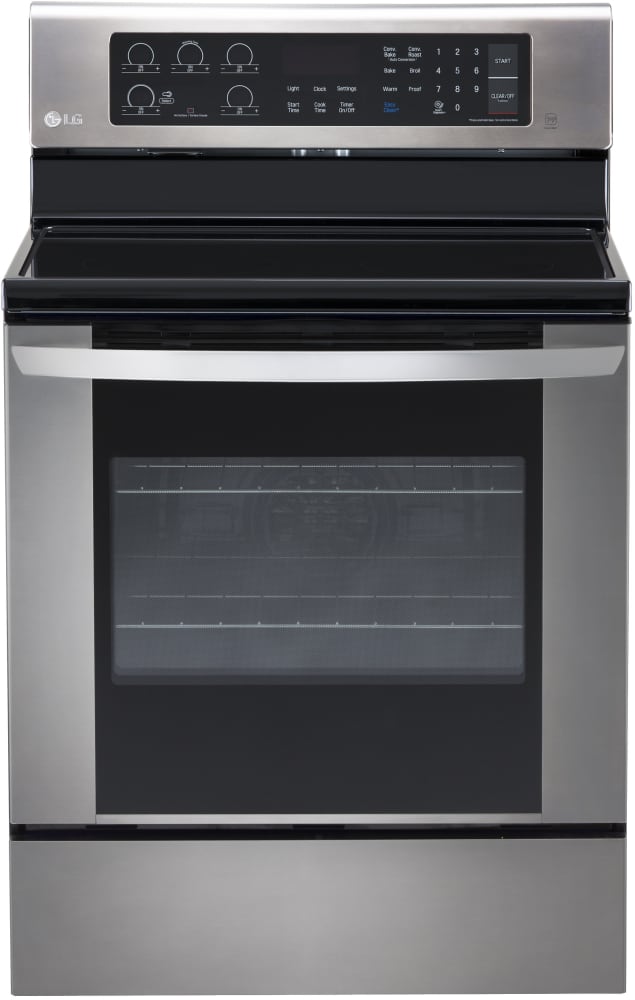 LG LRE3061ST 30 Inch Electric Range with True Convection, Power Burner, 5 Heating Elements, 6.3 cu. ft. Oven Capacity, Brilliant Blue Interior and Storage Drawer: Stainless Steel