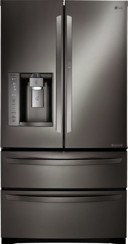 LG LMXS27676D 36 Inch 4-Door French Door Refrigerator with Door-in-Door®, ColdSaver™ Panel, Smudge Resistant, Ice and Water Dispenser, Air and Water Filtration, Linear Compressor, Dual Freezer Drawers, SmartDiagnosis™, ENERGY STAR® and ADA Compliant