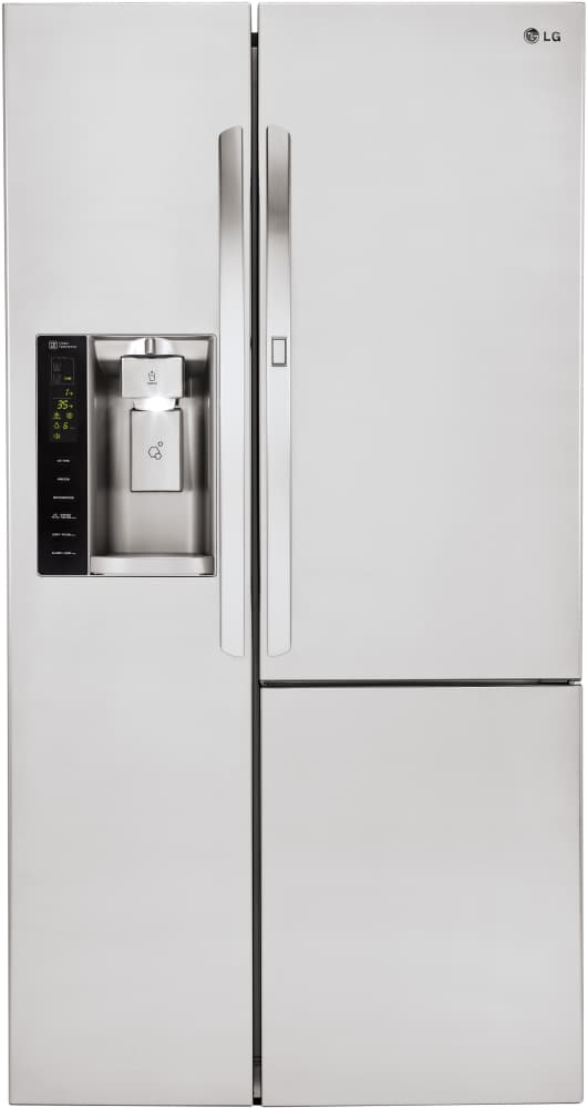 LG LSXS26366S 36 Inch Side by Side Refrigerator with 26 Cu. Ft. Capacity, Door-in-Door®, ColdSaver™ Panel, Linear Compressor, Ice and Water Dispenser, Water and Air Filter, Adjustable Glass Shelving, and Humidity Controlled Crisper Drawers