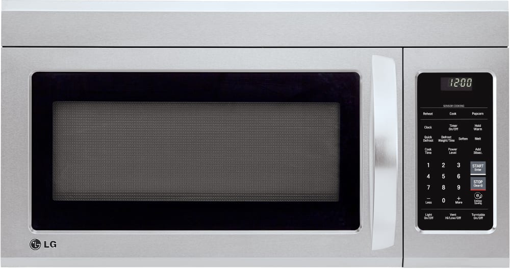 LG LMV1831SS 30 Inch Over-the-Range Microwave Oven with 1.8 cu. ft. Capacity, 300 CFM Exhaust, Sensor Cooking, 1000 Watts, Sensor Reheat, 2 Power Levels, Bi-Level Cooking Rack, WideView™, EasyClean® Interior: PrintProof™ Stainless Steel