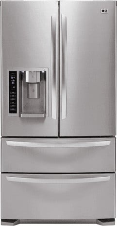 LG LMX21981ST 20.5 cu. ft. Counter-Depth French Door Refrigerator with 4 Split Spill-Proof Glass Shelves