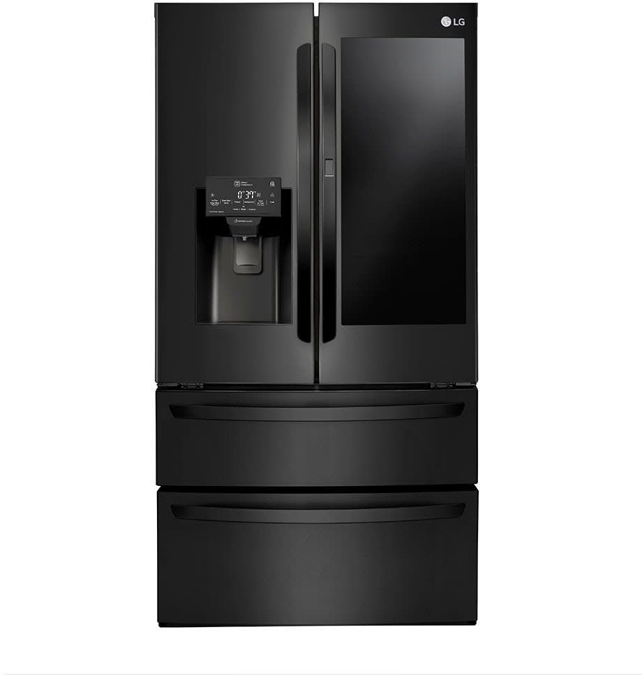 LG LMXS28596M 36 Inch 4 Door Smart Refrigerator with 27.6 Cu. Ft. Capacity, InstaView Door-In-Door, Double Freezer Drawers, Wifi, SmartThinQ®, Integrated Ice & Water Dispenser, LoDecibel™ Quiet Operation, and Energy Star® Qualified