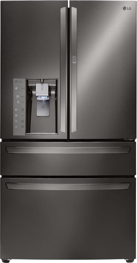 LG LMXS30776D 36 Inch 4-Door French Door Refrigerator with 29.7 cu. ft Capacity Door-in-Door®, CustomChill® Drawer, PrintProof Finish, Gallon Door Storage, Spill Protected Glass Shelving, External Ice and Water Dispenser, and ENERGY STAR®