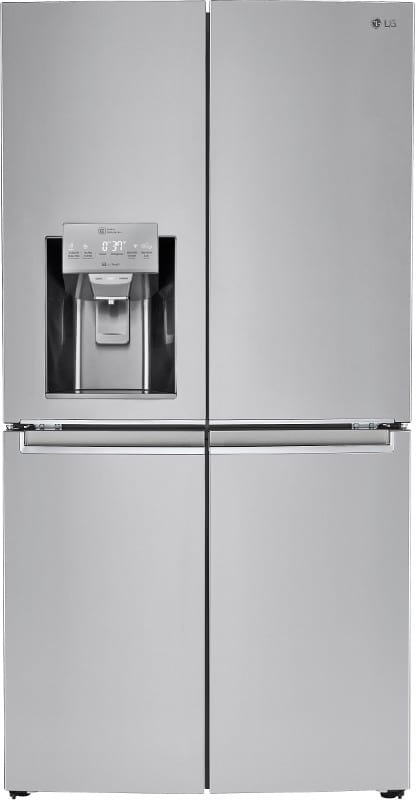 LG LNXC23726S 36 Inch Counter Depth 4-Door French Door Refrigerator with Smart Cooling®, SpillProtector™ Shelves, Slim SpacePlus® Ice System, LoDecibel™ Quiet Operation, Swing Door Freezer, Ice & Water Dispenser, 22.7 cu. ft. Capacity