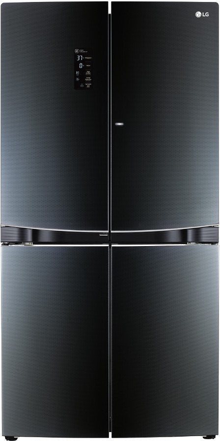 LG LPCS34886C 36 Inch French Door Refrigerator with 34 cu. ft. Capacity, 4 Adjustable Glass Shelves, Door-in-Door with Gallon Storage, Smart Plus Cooling System, Fresh Air Filter, LED Lighting, LoDecibal Quiet Operation, Ice Maker and ENERGY STAR