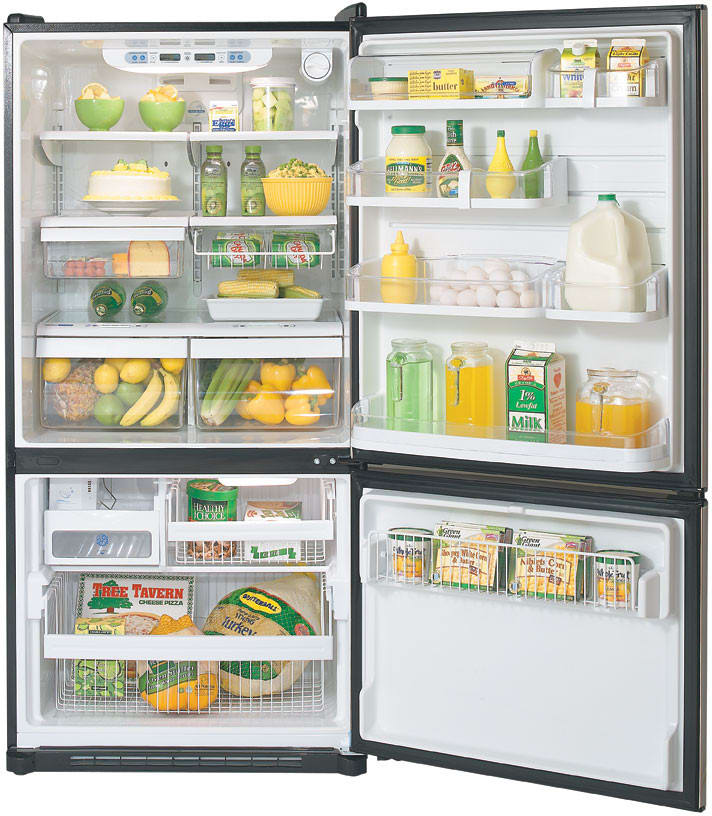 LG LRBC22544WW 22.4 Cu. Ft. Bottom Freezer Refrigerator with Swing Freezer Door & External Water/Ice Dispenser: White