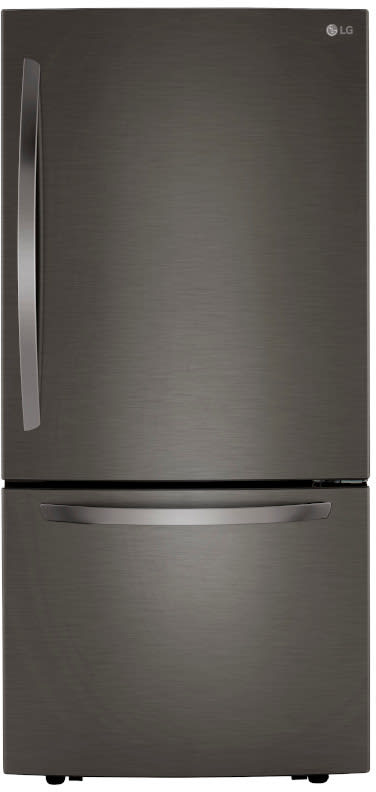 LG LRDCS2603D 33 Inch Bottom Mount Refrigerator with 25.50 cu.ft. Total Capacity, Internal Ice Maker, Adjustable Glass Shelves, Humidity-Controlled Crispers, Gallon Door Bins, Door Cooling+, Multi-Air Flow™ Technology, and Energy Star® Qualified