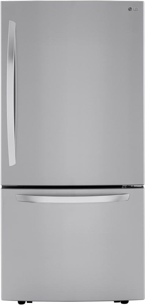 LG LRDCS2603S 33 Inch Freestanding Bottom Freezer Refrigerator with 25.5 Cu. Ft. Capacity, Door Cooling+, Humidity Crispers, Multi-AirFlow, Tempered Glass Spill Proof Shelves, and Energy Star Qualified: PrintProof™ Stainless Steel