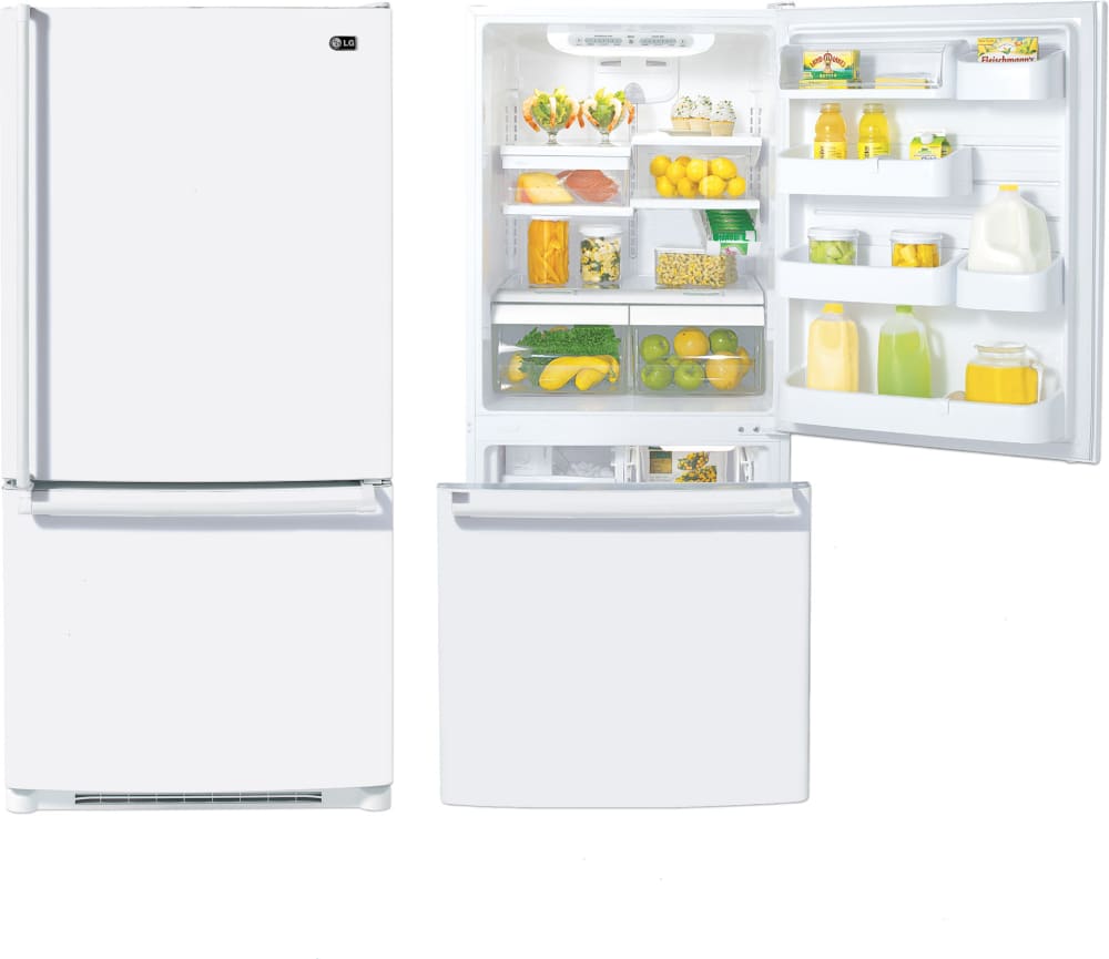 LG LRDN20725TT 19.7 cu. ft. Refrigerator with Pull Freezer Door, Digital Temperatue Controls, 4 split Shelves, Energy Star: Titanium