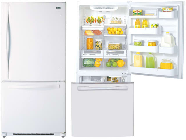 LG LRDN22720WW Bottom Mount Refrigerator 22 .4 cu.ft. Pull-Out Drawer Freezer Drawer: White