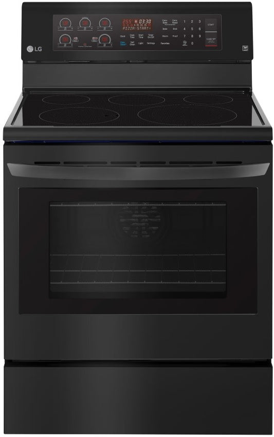 LG LRE3194BM 30 Inch Freestanding Electric Range with True Convection