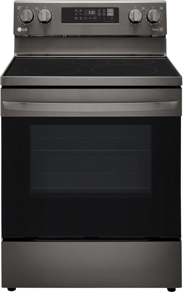 LG LREL6323D 30 Inch Electric Smart Range with 5 Radiant Elements, 6.3 cu. ft. Convection Oven Capacity, Storage Drawer, AirFry with Fan Convection, EasyClean®+Self Clean, Wi-Fi, SmartDiagnosis™, and Dual Element 9"/12"