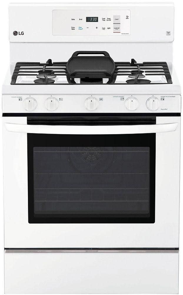 LG LRG3194SW 30 Inch Freestanding Gas Range with SmartDiagnosis™, SuperBoil™ 17,000 BTU 5 Burners, 5.4 cu. ft. Total Oven Capacity