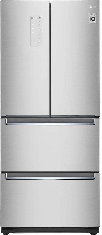 LG LRKNS1400V 30 Inch French 4-Door Kimchi/Specialty Food Refrigerator with 14.3 cu. ft. Capacity, 14 Total Bins, Cooling Care, Multi Storage Mode, Freshness Guard Cover, Multi-Air Flow™ System, and Energy Star Certified