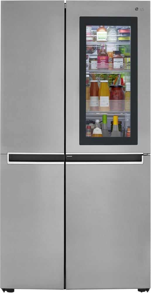 LG LRSES2706V 36 Inch Side by Side Refrigerator with 26.80 Cu. Ft. Capacity, InstaView Door in Door, Door Alarm, Child Lock, Tempered Glass Shelves, Internal Ice Maker, Multi-Air Flow and Fingerprint Resistant Finish