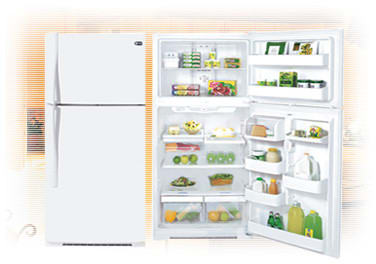 LG LRTN22310WW 22 cu.ft Top Mount Freezer Refrigerator: White