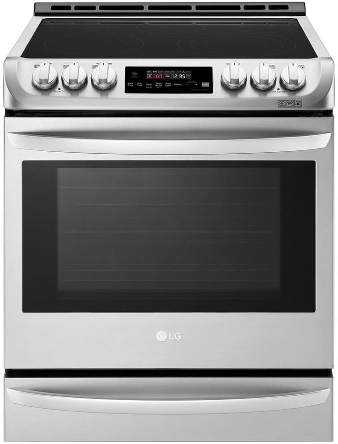 LG LSE4615ST 30 Inch Slide-In Electric Smart Range with 5 Radiant Elements, 6.3 cu ft. Oven Capacity, Warming Drawer, ProBake Convection®, EasyClean®+Self Clean, Infrared Heating™, Wi-Fi, SmartDiagnosis™, UltraHeat™, and Star-K® Certified