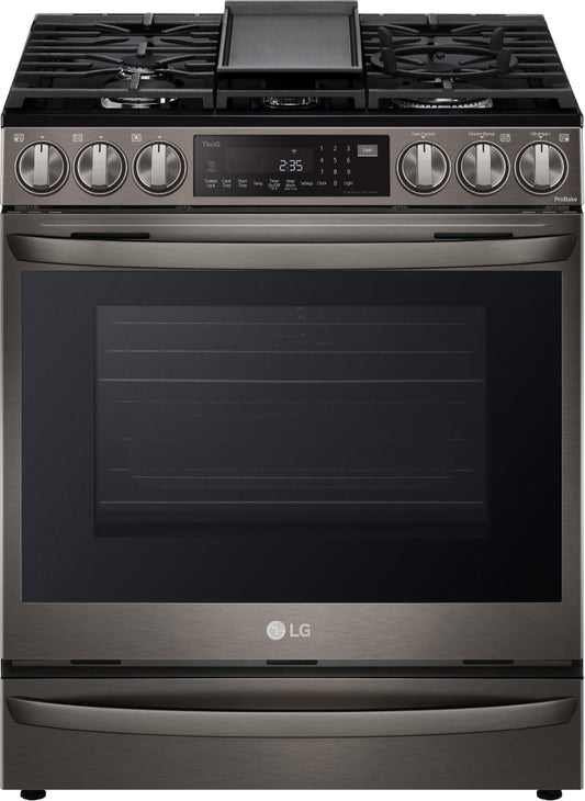 LG LSGL6337D 30 Inch Smart Instaview™ Gas Slide-In Range with 5 Sealed Burners