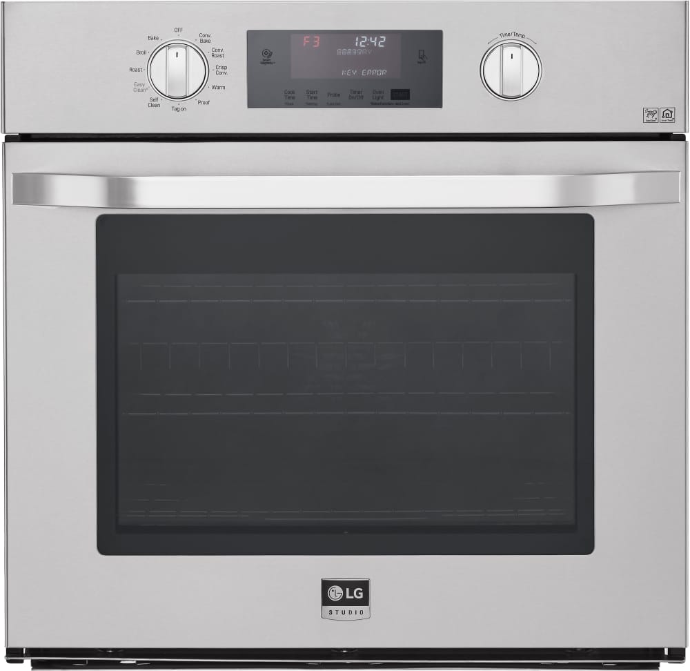 LG LSWS306ST 30 Inch Single Electric Wall Oven with Convection, Meat Probe, EasyClean, 4.7 cu. ft. Capacity, Hidden Bake Element 2,500W, 8-Pass Broiler Element, Gliding Rack and Broiler Pan: Stainless Steel