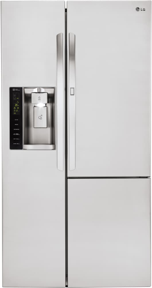 LG LSXC22386S 36 Inch Side-by-Side Refrigerator with Door-in-Door®, ColdSaver Panel™, Ice and Water Dispenser, Air and Water Filtration, Adjustable Shelves, Gallon Door Storage, ENERGY STAR® and 22 cu. ft. Capacity: Stainless Steel