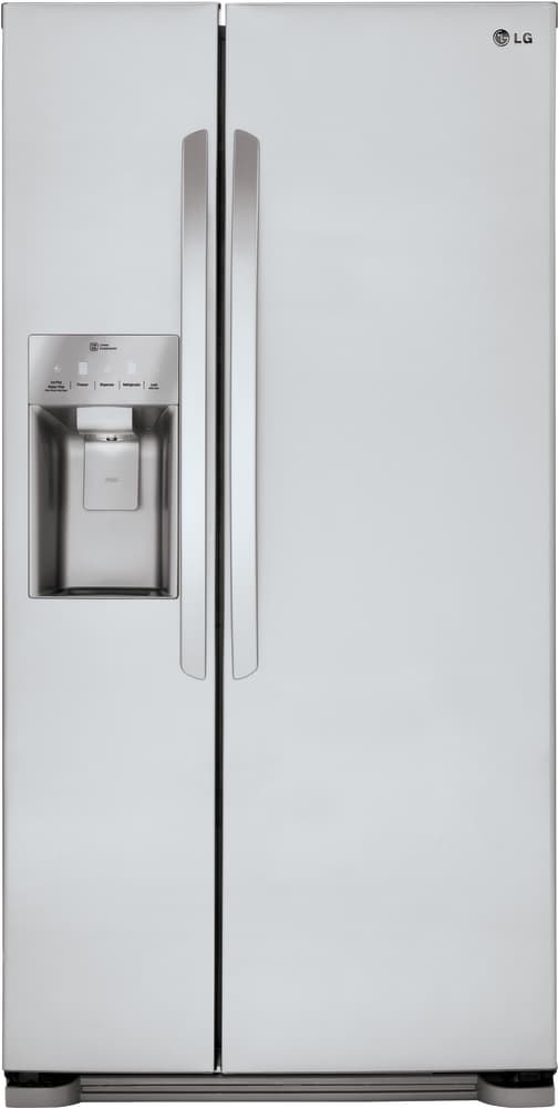 LG LSXS22423S 33 Inch Side-by-Side Refrigerator with Linear Compressor, SpacePlus® Ice System, Gallon Door Storage, Adjustable Glass Shelving, Digital Temperature Controls, LED Lighting, ENERGY STAR®, ADA Compliant and 22.1 cu. ft. Capacity