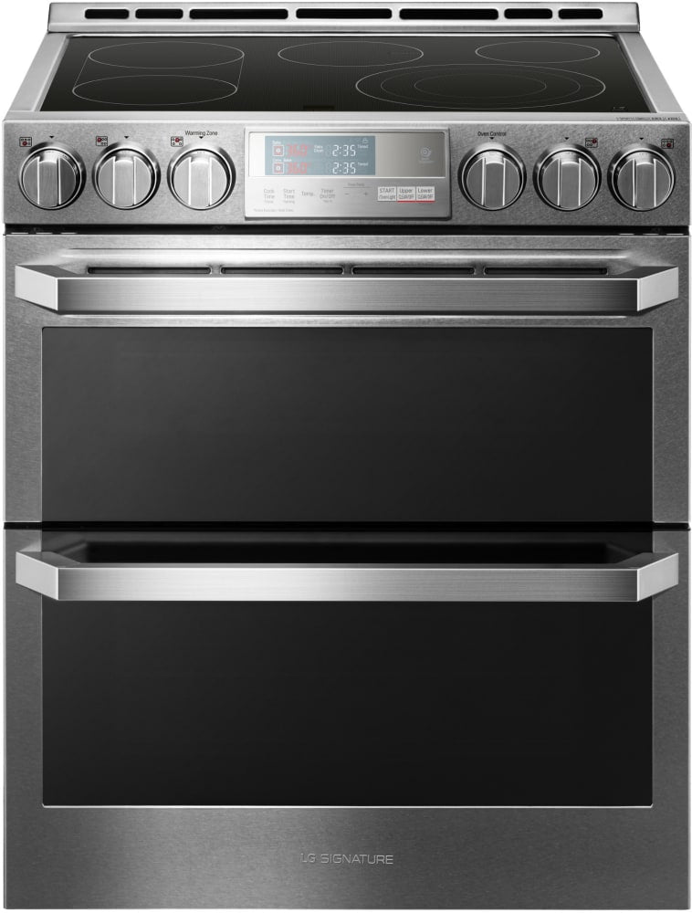 LG LUTE4619SN 30 Inch Slide-In Electric Range with Dual Ovens, ProBake Convection®, Infrared Heating™, EasyClean®, Wi-Fi SmartThinQ®, 9 Cooking Mode Options, 3000W Burner and 7.3 cu.ft. Capacity