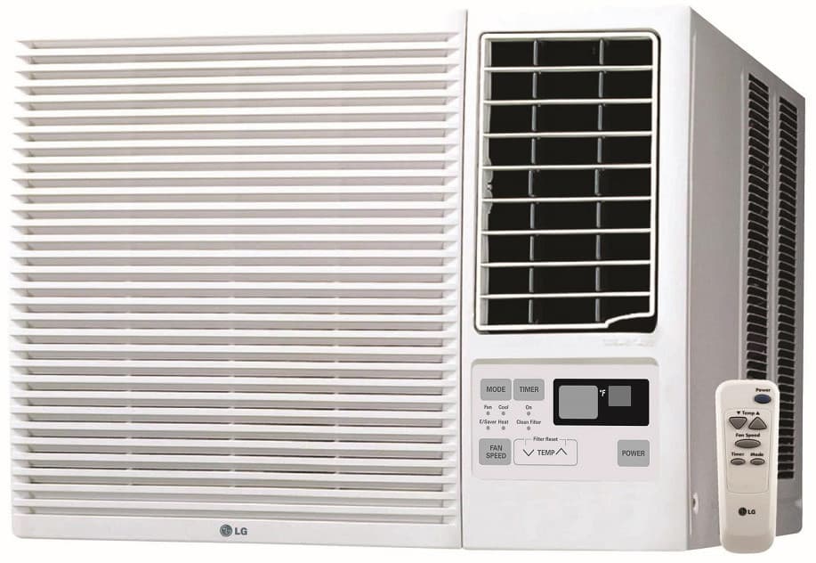 LG LW1815HR 18,000 BTU Room Air Conditioner with 12,000 BTU Electric Heat, 11.2 EER, 5.5 Pts/Hr Dehumidification, 1,000 sq. ft. Cooling Area, Remote Control and 230/208 Volts