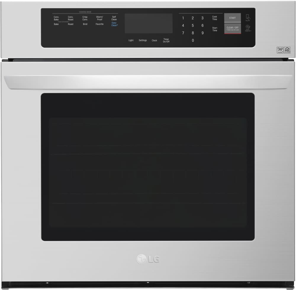 LG LWS3063ST 30 Inch Single Electric Wall Oven with Convection, Favorites, EasyClean, 4.7 cu. ft. Capacity, NFC Tag On Technology, 12 Hr. Automatic Shut-Off, Brilliant Blue Interior and Broiler Pan: Stainless Steel