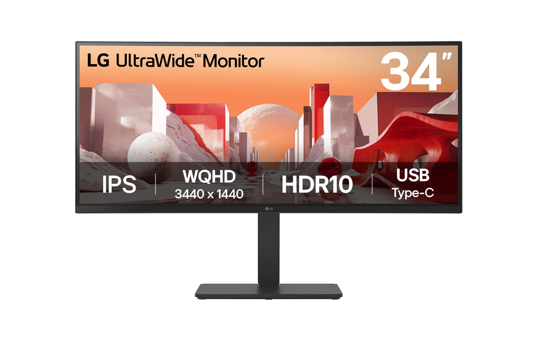 LG 34BA85QE 34" UltraWide QHD Curved IPS Monitor with USB Type-C, HDR10 and Built-In KVM