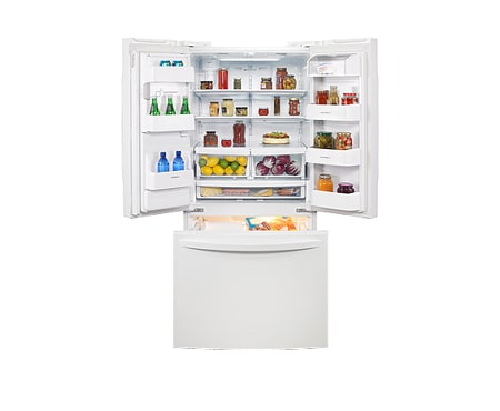 LG LFX25778SW French Door Refrigerator, 33 inch Width, 25.0 cu. ft. Capacity, Exterior Water Dispenser
