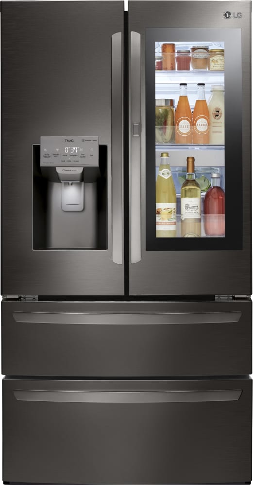 LG LMXS28596D 36 Inch 4 Door Smart Refrigerator with 27.6 Cu. Ft. Capacity, InstaView Door-In-Door, Double Freezer Drawers, Wifi, SmartThinQ®, Integrated Ice & Water Dispenser, LoDecibel™ Quiet Operation, and Energy Star® Qualified