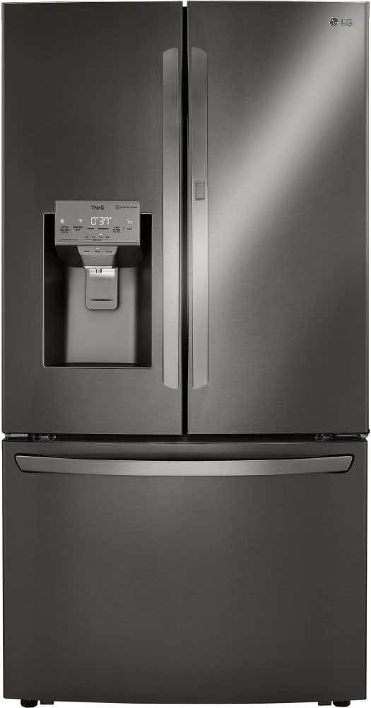 LG LRFDS3016D 36 Inch Smart French Door Craft Ice Refrigerator with 29.7 Cu. Ft. Capacity, Wi-fi Enabled, Door-In-Door®, Smart Cooling Plus, Dual Ice Maker, Sabbath Mode, ADA Compliant, and Energy Star Qualified: Printproof Black Stainless Steel