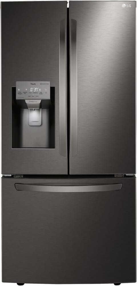 LG LRFXS2503D 33 Inch Smart French Door Refrigerator with 24.5 Cu. Ft. Capacity, Door Cooling+, Smart Diagnosis™, LG ThinQ® App Compatible, Ice Maker, Filtered Water/Ice Dispenser, Star-K Certified Sabbath Mode, and Energy Star Qualified