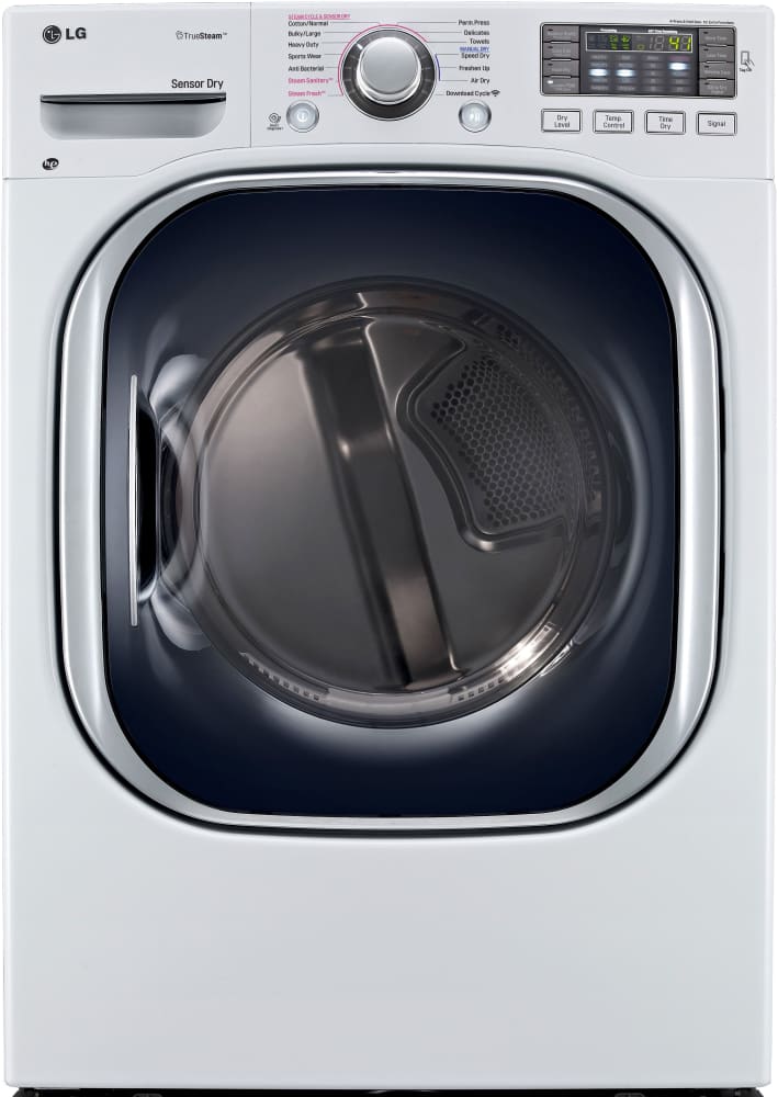 LG DLGX4271W 27 Inch 7.4 cu. ft. Gas Dryer with Steam Technology, Wrinkle Care, Anti-Bacterial Program, Speed Dry, 7.4 cu. ft. Capacity