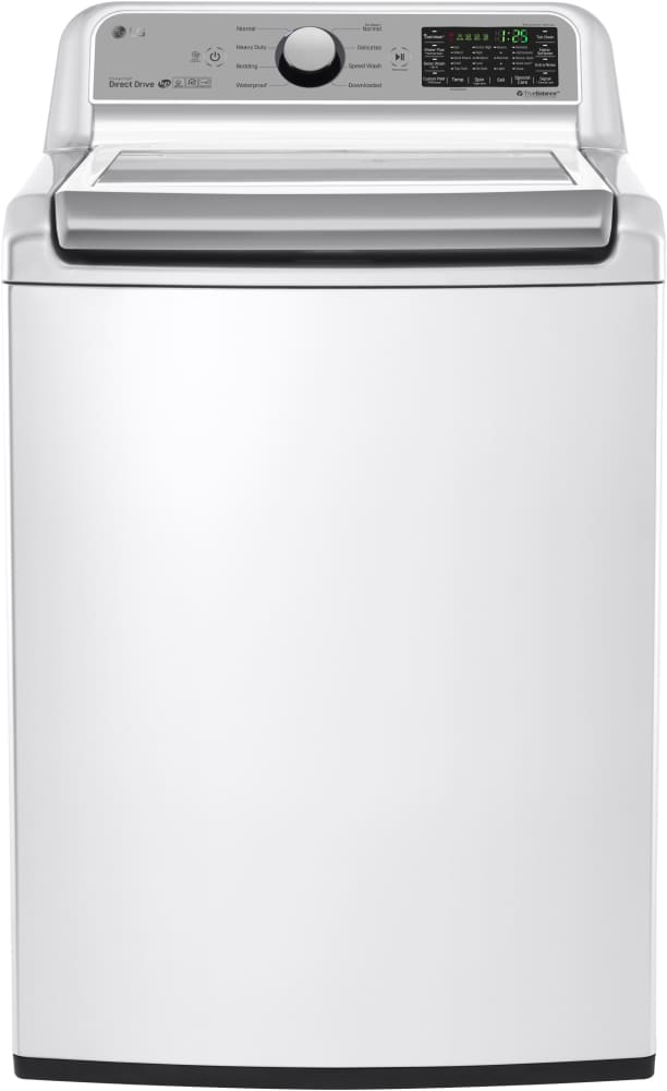 LG WT7200CW 27 Inch Top Load Washer with Wi-Fi Connectivity, TrueBalance™ Plus, ColdWash Option™, StainCare™, Speed Wash, 8 Wash Cycles, Smart ThinQ™, NeveRust™ Stainless Steel Drum, ENERGY STAR® and 5.0 cu. ft. Capacity