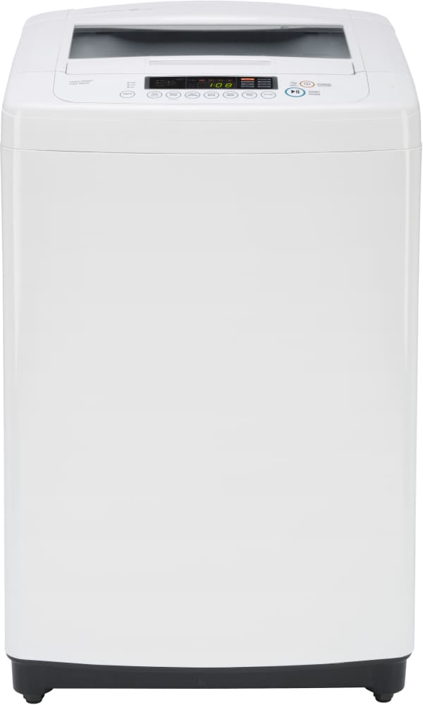 LG WT901CW 25 Inch Top Loader Washer with 3.3 cu. ft. Capacity, 8 Wash Cycles, Digital Button Controls, LED Display, Stainless Steel Drum and 700 RPM Spin Speed