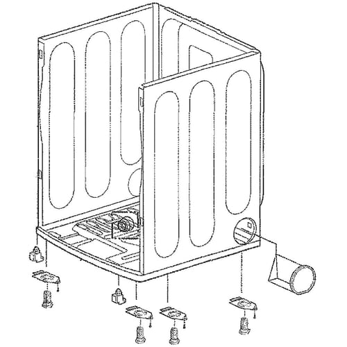 LG 3091EL0001W Dryer Cabinet Assembly