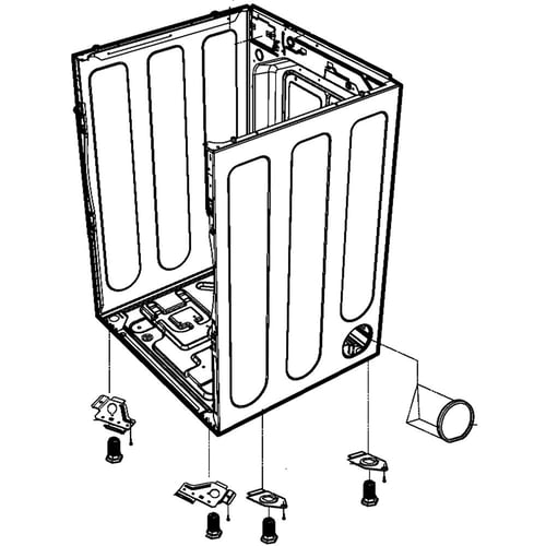  LG 3091EL0003K Dryer Cabinet Assembly