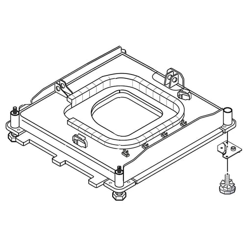 LG AAN74112007 Washer Cabinet Base Assembly