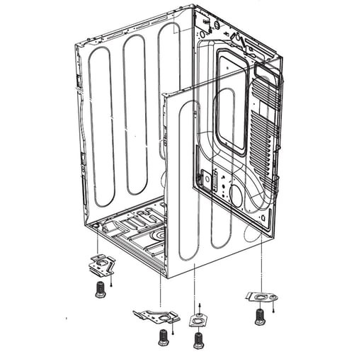 LG ABJ73568819 Dryer Cabinet Assembly