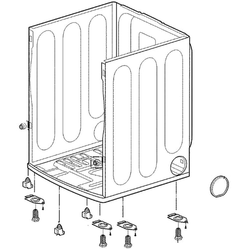 LG ABJ73928219 Dryer Cabinet Assembly