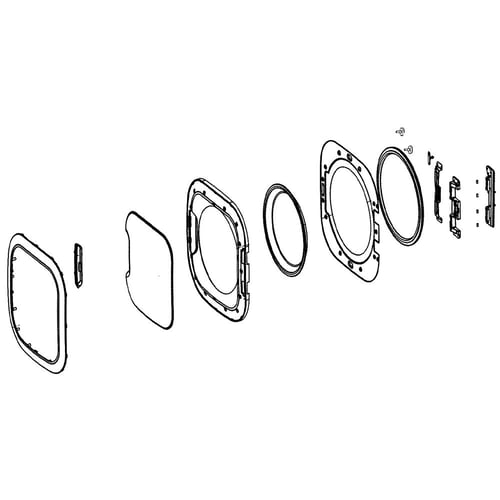Porte de sécheuse LG ADC72301101