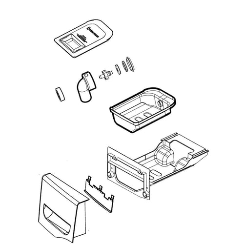 LG AGL34328037 Dryer Drawer Panel Assembly