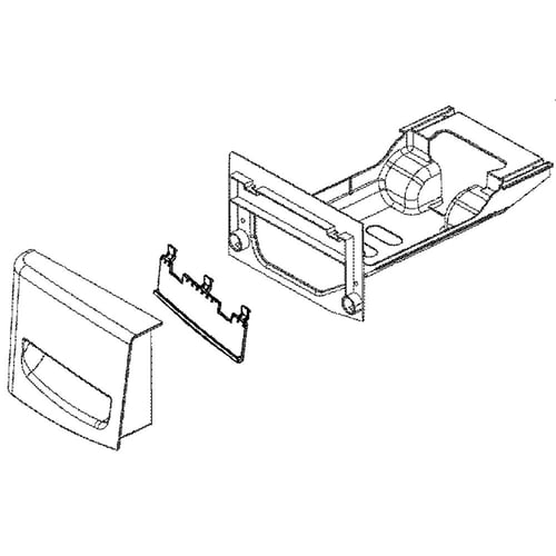 LG AGL73852501 Dryer Drawer Panel Assembly