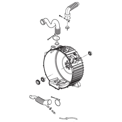  LG AJQ73993815 Washer Outer Tub Assembly