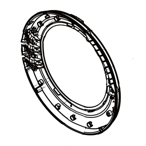 LG Washer Frame, Door(Inner) - MDQ65877101