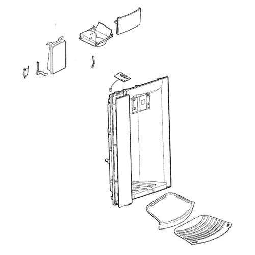 LG ACQ75432121 Refrigerator Display Cover Assembly